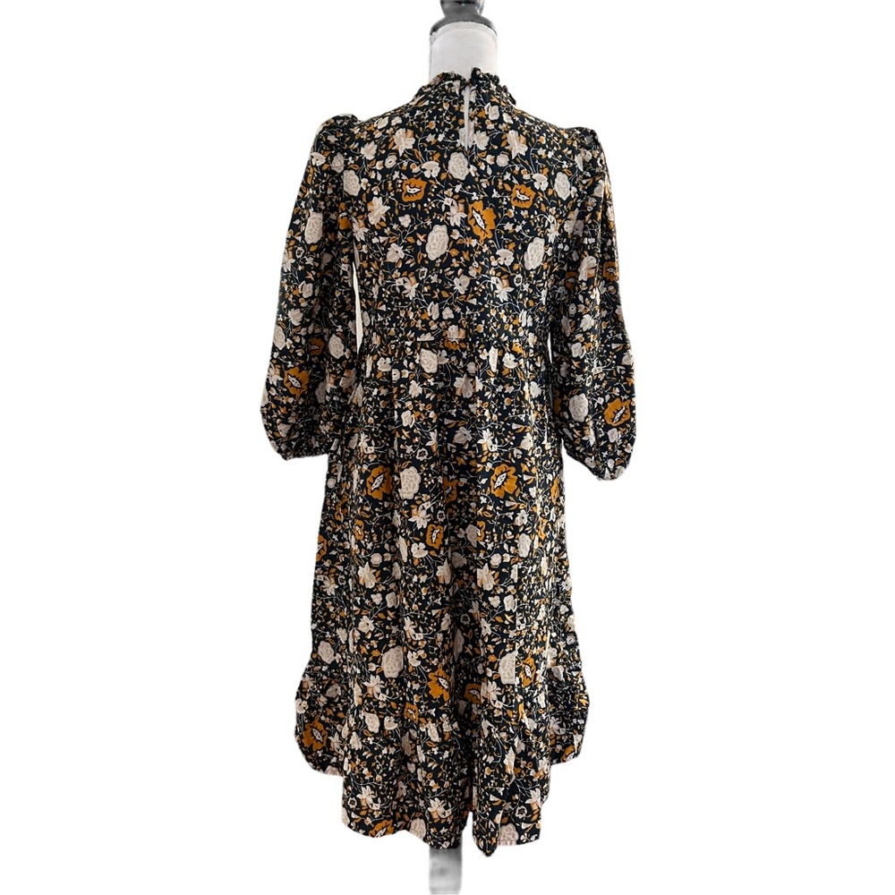 Target Universal Thread Floral High Neck Prairie Dress Women’s SZ S Blue Print - Picture 7 of 10